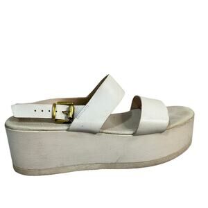 CARVELA KURT GEIGER Women's Krown Flatform Sandals Size 40/US 9 In White